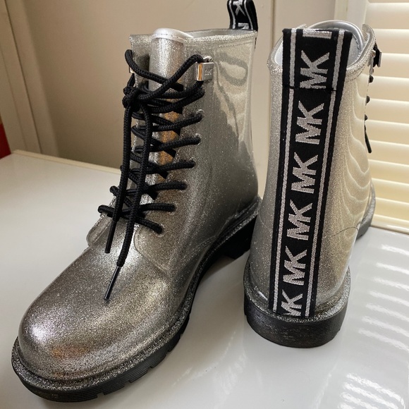 Silver Michael Kors rain boots - Picture 2 of 3